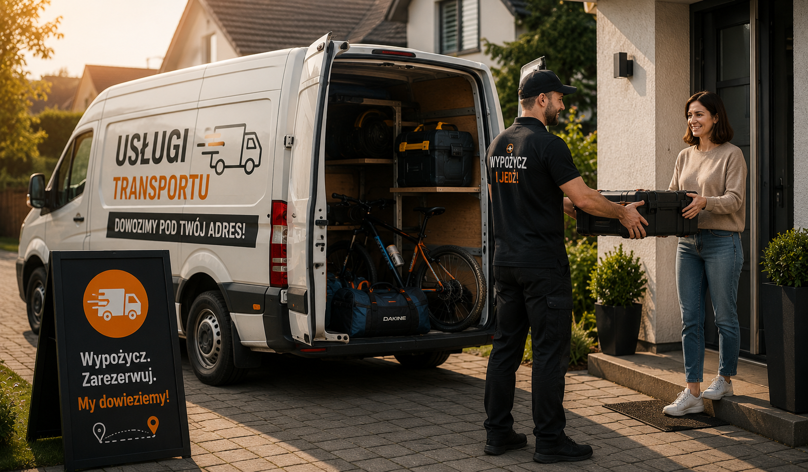 Transport wypożyczanego sprzętu – oferujemy wygodną dostawę i odbiór wynajmowanego sprzętu pod wskazany adres. Szybki i bezpieczny transport sprzętu z wypożyczalni dla firm i klientów indywidualnych.